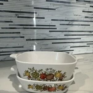 Vintage Floral Patterned Baking Dishes